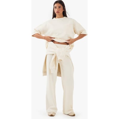 boohoo Dames DSGN Studio Zware Interlock Jogger met Rechte Pijpen | Cream | Maat: XL