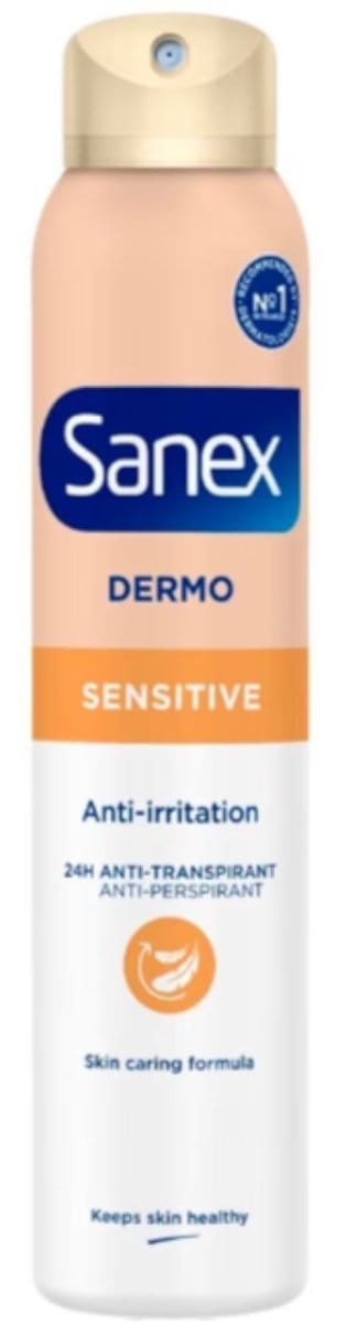 Sanex Dermo - Gevoelig - Deodorant Spray - 24h Anti-Transpirant - Anti-Irritatie - 150 ml