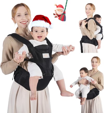 Baby Draagzak - Heupdrager Kinderen - Comfortabel Dragen - 6 Draagopties - Verstelbaar - Zwart