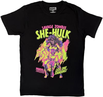 Marvel SheHulk - Savage Zombie Heren Tshirt - S - Zwart