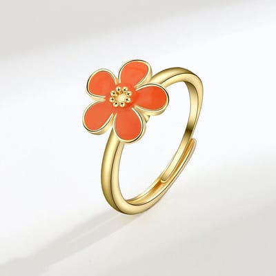 Fidget ring bloem - anti-stress - anti-angst - spinner ring