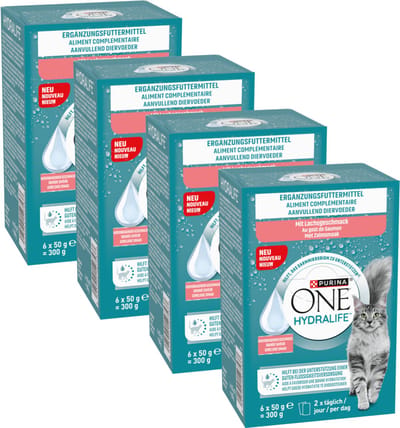 PURINA ONE Hydralife - Kattenvoer natvoer - Zalm - 24 x 50 g