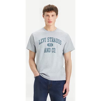 Levi's Ss Printed T-shirt Grey Maat: XS | T-shirts met Print Outlet | Heren | Grijs