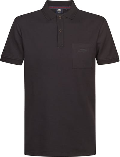 Petrol Industries - Heren Piqué polo Pistón - Zwart - Maat S