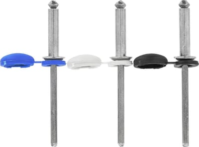 Klinknagels voor kentekenplaten met diverse kleuren - Diameter 4 mm - Blister met 14 stuks