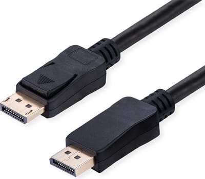 Value 11.99.6025 DisplayPort-kabel DisplayPort Aansluitkabel DisplayPort-stekker, DisplayPort-stekker 1 m Zwart 16K UHD