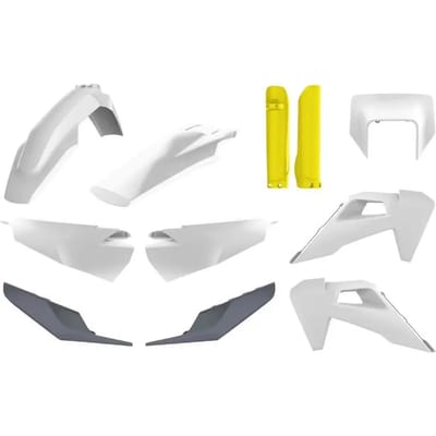 Set van 10 kunststof carrosserie- en kuipensets Polisport Enduro Husqvarna 250, 450 Te, 250, 350 Fe 2020>