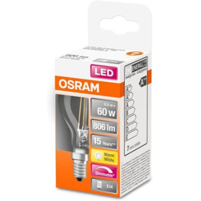 Osram LED SST Classic P45 Lamp E14 - 6.5W 806lm 2700K 230V - Ø45mm - Geschikt voor plafondlampen, wandlampen, eetkamerlampen
