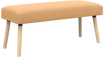 vidaXL - Bank - Effen - Beige - 110 - x - 40 - x - 46 - cm - Bouclé