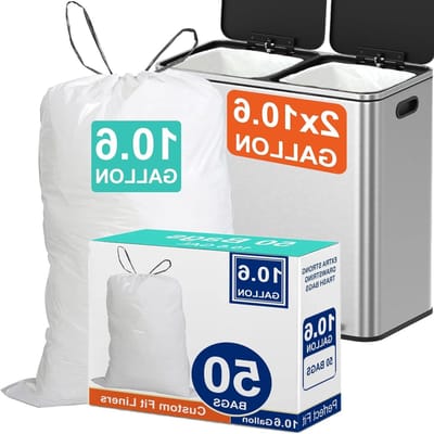 Vuilniszakken - Afvalzakken - Huishoudelijk Afval - Versterkt Trekkoord - 45 Liter 50 Stuks - Wit