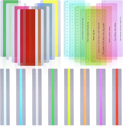 Leeslinialen Set - Leeshulpen Kinderen - Gericht Lezen - Meerdere Maten - 24 Stuks - Halftransparant