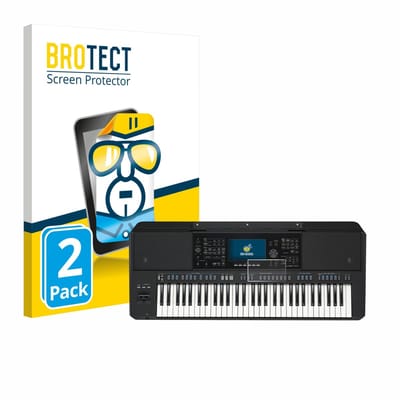 BROTECT - Screenprotector voor Yamaha PSR-SX720 - Folie Beschermfolie transparant 2 Stuks