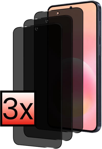 Screenprotector - 3 Stuks - Geschikt voor Samsung Galaxy A57 - Privacy Filter - Beschermglas - Gehard Glas - Tempered Glass - Screen Protector - Anti Spy - Full Display Cover