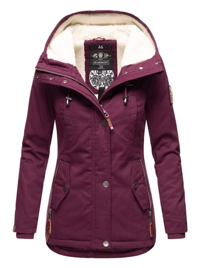 Marikoo dames winterjas met teddyfleece voering & capuchon