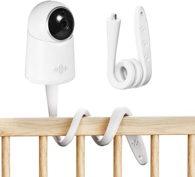 Baby Camera Houder - Babyfoon Standaard - Babykamer Bewaken - Flexibel en Opvouwbaar - 45 cm - Wit