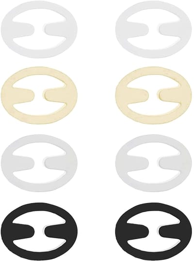 Dailygoods- BH-bandjesclips set van 8 - Ovale racerback clips - Antislip voor bruidsjurken - Voor fitnesssport - Onzichtbaar - Comfortabel in gebruik - Beha Clips