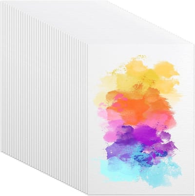 40 Vel Waterverfpapier 300 g, Onbedrukt Waterverfpapier voor Schilderen, 10 x 15 cm, Ideaal voor Kinderen, Studenten en Kunstenaars