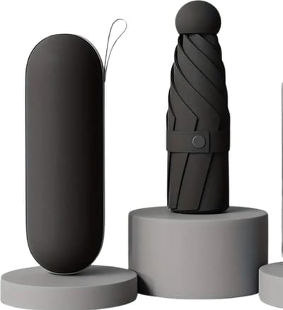 Bovista Moderne Stormparaplu - Opvouwbaar - Windproof Paraplu - Stormproef - Automatisch Uitklapbaar - Umbrella - Mini - Zwart