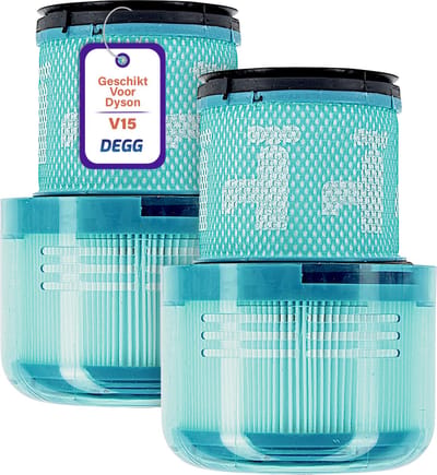 DEGG® - HEPA filter geschikt voor Dyson V15 - Wasbaar - Vervangt Dyson V15 filter - Onderdelen - Premium Kwaliteit - 2 STUK(S)