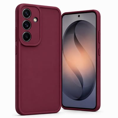 Geschikt voor Samsung Galaxy S26 Plus Hoesje - Siliconen Matte Back Cover - Bordeaux