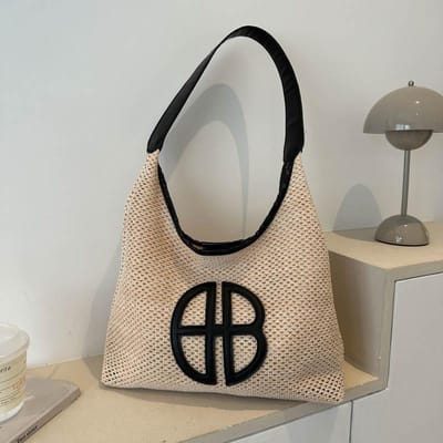 Eenvoudige en Modieuze Schoudertas voor Dames In Lente Nieuwe Mode Grote Capaciteit Draagtas Retro Casual Pendeltas gray