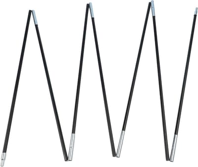 Tentstok Reparatie - Reserve Stok - Kamperen Buiten - Stevig Glasvezel - 32 Meter - Zwart
