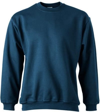 James and Nicholson Unisex Round Heavy Sweatshirt (Benzineblauw)