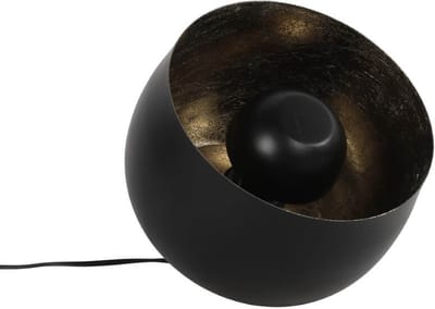 Tafellamp metaal - Zwart en goud - Tafellamp industrieel 20,5 cm