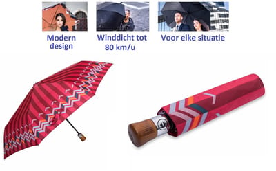 Paraplu voor dames, heren en familie. Automatische open en te sluiten paraplu. Stormparaplu - Winddicht tot 80 km/u. Carbon Steel. Lichtgewicht en Duurzaam - Ø 100 cm. Reisparaplu / Waterdicht / Automatisch / Modern design / Hoge kwaliteit.