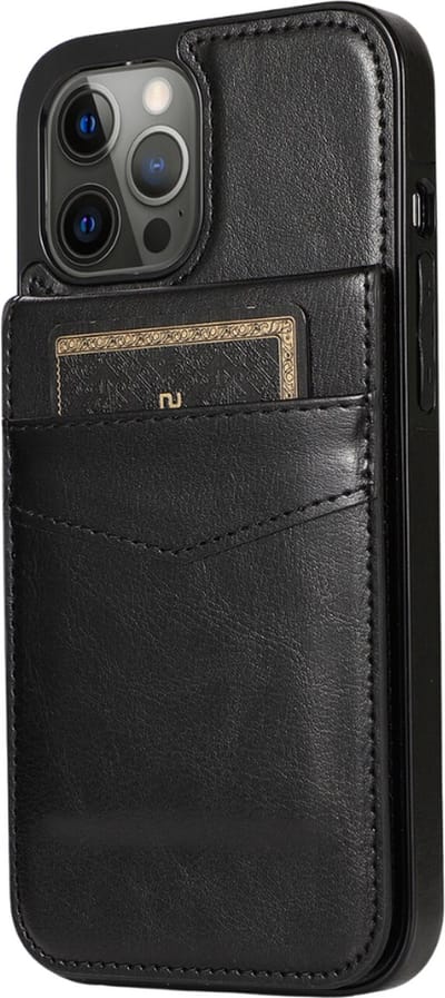 Hoesje geschikt voor Samsung Galaxy S24 - Backcover - Pasjeshouder - Portemonnee - Kunstleer - Zwart