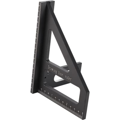 Houtbewerking Haakse Protractor 45 90 Graden Verstek Driehoekige Liniaal Krabber Layout Meetgereedschap voor gray