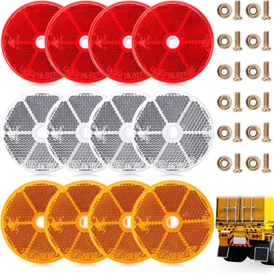 Dailygoods- Spaakreflectoren set van 12 stuks - Fietsreflectoren - Kattenogen - Veiligheid voor mountainbike - Hoogwaardig kunststof - Sterk reflecterend