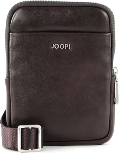 JOOP! Leren Schoudertas Treviso Rafael Shoulderbag Dark Brown Bruine