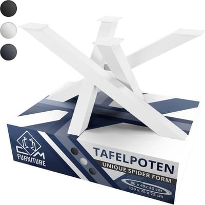 Tafelframe Onderstel Spider Wit 43 cm voor DIY Tafelbladen