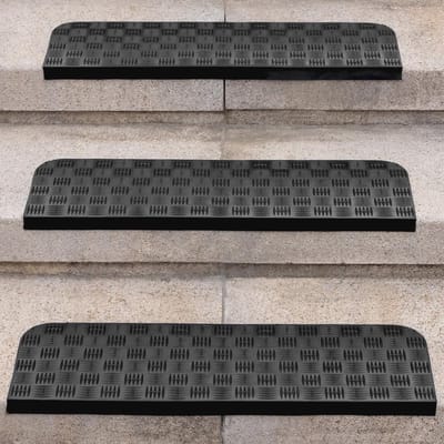 Set van 3 Antislip Trapmatten voor Binnen en Buiten - Rubber Matten 65 x 25 cm