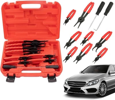 Borgringtang Set - C-Clip Tang - Werkplaats Reparaties - Ergonomisch Handvat - 31 cm - Niet gespecificeerd