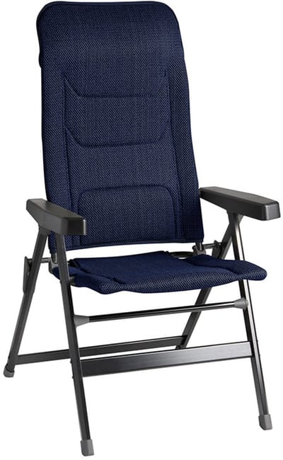 Brunner Vouwstoel Rebel Small - Blauw - Verstelbare rugleuning met rugsteun - Aluminium Frame - Lichtgewicht 5,5 kg - 150 kg Draagkracht