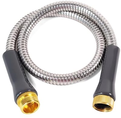 Korte flexibele metalen tuinslang 3 m - Lichtgewicht en doornbestendig voor tuin en buiten
