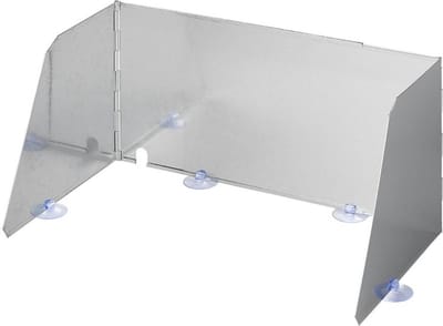 ProPlus Windvrij Kookscherm - 73x24cm - 3 delig - Aluminium - Inclusief zuignappen - Anti-spatscherm - Vlambeveiligers - Campingscherm - Gasbrandschild - Warmtebeheerscherm - Buitenkeuken – Campingaccessoires