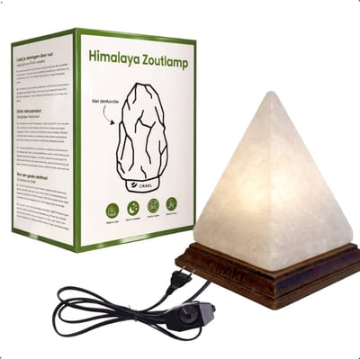Dimbare Himalaya Zoutlamp Giza - 2-4 KG en ca. 18 cm - Nachtlamp - Tafellamp - Cadeauverpakking