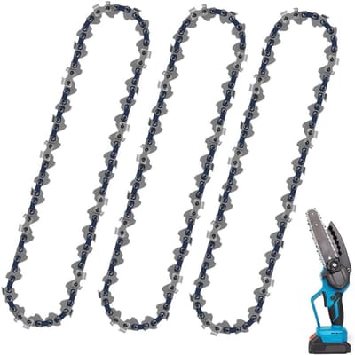 10 inch zaagkettingen - 3-pack kettingzaagketting - 37/40 aandrijflinks - 1/4 inch LP - 1.1mm terugslagarmketting - kettinglengte 18.5/30.5 cm