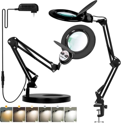 Vergrootglas met Licht en Standaard 10X - Verlichte Vergrootlamp voor Hobby, Lezen en Precisiewerk