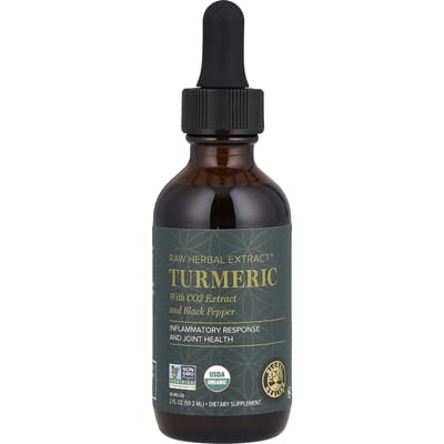 Global Healing, extrait de plantes brutes, curcuma, 2 fl oz (59,2 ml)