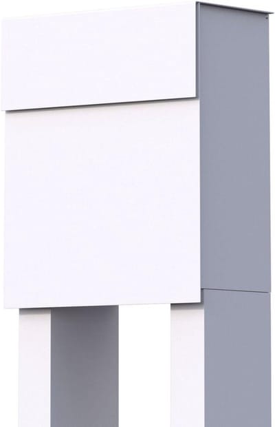 Staande brievenbus - Brievenbus buiten - Post ontvangen - Gepoedercoat staal - 37x128x18 cm - Wit