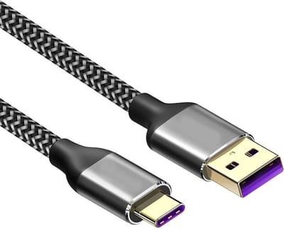 USB C kabel | Laadsnelheid 5V / 3A / 15 watt | USB 3.2 gen 1 | 5 Gb/s | Type A naar C | Male to male | Grijs | 0.5 meter | Allteq