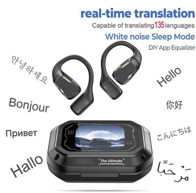 Draadloze Bluetooth oordopjes met microfoon – sport oordopjes waterdicht IPX5, gaming headset met ASMR ondersteuning en vertaalfunctie, ideaal voor hardlopen en bellen