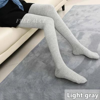 Femme Automne Hiver Épais Extra Long Au-dessus du Genou Jambières Chaussettes Grande Taille Bas Cuissardes Pour Grandes Femmes Filles One Size