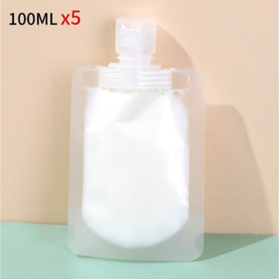 Navulbare verpakkingstassen van 30/50/100 ml voor reisbenodigdheden zoals lotions, cosmetica, shampoo, douchegel en make-up. white