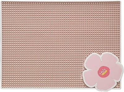 Siliconen koffieonderzetter - Afdruipmat voor kopjes en schotels - Antislip, hittebestendig en afdruipend - Geschikt voor aanrechtbladen, bars en restaurants - 41,3 x 31,1 cm - Roze