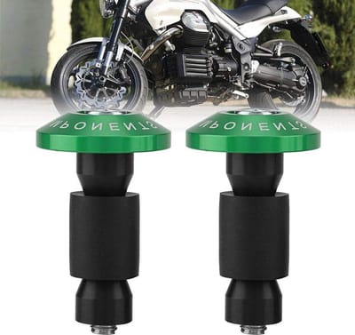 Eindkappen Motorstuur 22 mm Universeel - Set van 2 Stuuruiteinden voor Motorfietsen - Groen.